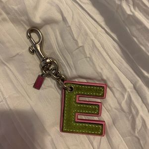 Coach Letter E Keychain